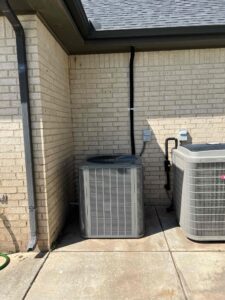 Air conditioning installed outside